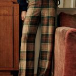 Pantalon carreaux évasé
